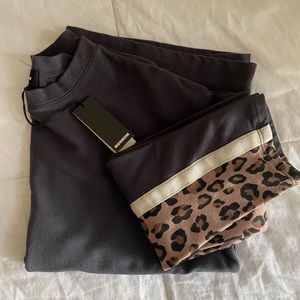 Monrow Leopard Paneled Pullover XS